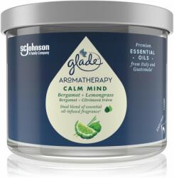 Glade Aromatherapy Calm Mind lumânare parfumată Bergamot + Lemongrass 260 g