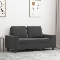 vidaXL Canapea cu 2 locuri, gri închis, 120 cm, țesătură microfibră (348977) Canapea