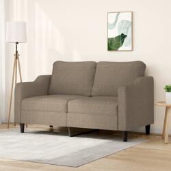 vidaXL Canapea cu 2 locuri, gri taupe, 140 cm, material textil (348952) Canapea