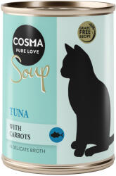 Cosma 24x100g Cosma Soup Tonhal & sárgarépa nedves macskatáp