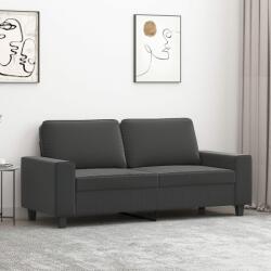 vidaXL Canapea cu 2 locuri, gri închis, 140 cm, țesătură microfibră (348983) Canapea