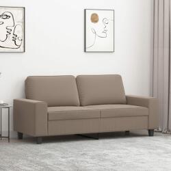 vidaXL Canapea cu 2 locuri, gri taupe, 140 cm, țesătură microfibră (348981) Canapea