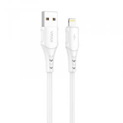 Vipfan Colorful X12 USB-A - Lightning kábel 3A, 1m fehér (X12LT)