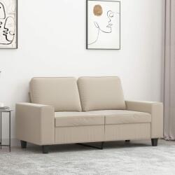 vidaXL Canapea cu 2 locuri, crem, 120 cm, țesătură microfibră (348979) Canapea