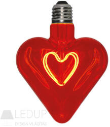 Daylight Italia E27 LED VINT Filament HEART 5W 2000K Piros színű (700183_0DA)