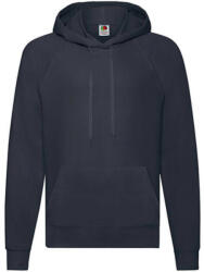 Fruit of the Loom Férfi Pulóver Kapucnis Hosszú ujjú Fruit of the Loom Lightweight Hooded Sweat - XL, Mély sötétkék (navy)