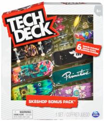 Tech Deck Set 6 mini placi skateboard, Tech Deck, Bonus Pack, 20136706