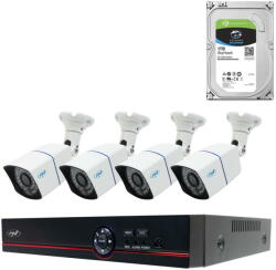 PNI Pachet Kit supraveghere video AHD PNI House PTZ1500 5MP - DVR si 4 camere exterior si HDD 1Tb Inclus (PNI-PTZ1500-1TB) - pcone