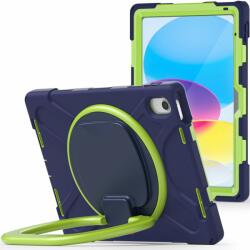  Tablettok iPad 2022 10.9 (iPad 10) - Tech-Protect X-Armor ütésálló, kitámasztható kék/zöld tablet tok