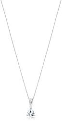 Ekszer Eshop Nyaklánc 925 ezüstből - háromszög cirkónia és díszes akasztó