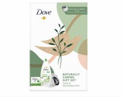 Dove Set Dove Naturally Refreshing: Puf de baie + Sapun Crema Go Fresh Touch, 90 g + Gel de dus, 250 ml