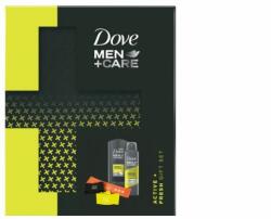 Dove Set Dove Men+Care Self Care Active Fresh: Benzi pentru sport + Antiperspirant spray, 150 ml + Gel de dus, 250 ml