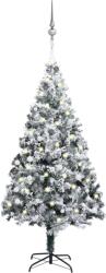vidaXL Műkarácsonyfa LED fényekkel és gömb szettel 240 cm (3077918)