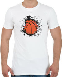 printfashion Kosárlabda üvegkár - Férfi póló - Fehér (11171356)