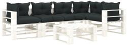 vidaXL Set mobilier din paleți cu perne antracit, 6 piese, lemn 3052383