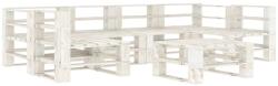 vidaXL Set mobilier din paleți 7 piese, alb, lemn 3052176