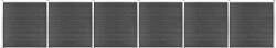 vidaXL Set de panouri de gard, negru, 1045x186 cm, WPC (3070433) - vidaxl