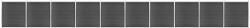 vidaXL Set de panouri de gard, negru, 1737x186 cm, WPC (3070437) - vidaxl