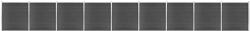 vidaXL Set de panouri de gard, negru, 1564x186 cm, WPC (3070436) - vidaxl