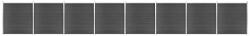 vidaXL Set de panouri de gard, negru, 1391x186 cm, WPC (3070435) - comfy