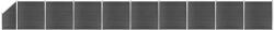 vidaXL Set de panouri de gard, negru, 1657x(105-186) cm, WPC (3070445) - comfy