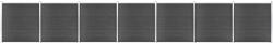 vidaXL Set de panouri de gard, negru, 1218x186 cm, WPC (3070434) - comfy