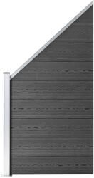 vidaXL Panou de gard, negru, 95 x (105-180) cm, WPC (148974)