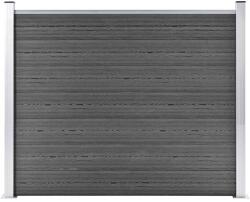 vidaXL fekete WPC kerítéspanel 180 x 146 cm (148984)