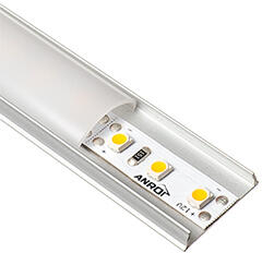 ANRO LED Profile APB-1806 Ezüst - Hajlítható, ívelhető alumínium U profil LED szalaghoz (Opál búrával) (LP105 - LP105-MLKC)