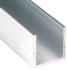 Építő - barkács profilok - Alumínium U profil LED szalaghoz (25x25 mm) nyers (21081)