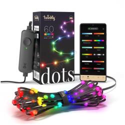 Twinkly TWD060STP-B - LED RGB Димируема лента DOTS 60xLED 3 м Wi-Fi USB (TW0033)