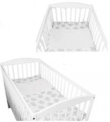 EKO Set 2 piese lenjerie de pat pentru copii ECO - Urși, alb (KPO-03 (x2) -WHITE/BEAR) Lenjerii de pat bebelusi‎, patura bebelusi