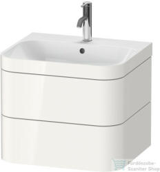 Duravit HAPPY D. 2 PLUS 2 57, 5 cm széles fiókos alsószekrény mosdóval, 1 csaplyukkal, White High Gloss Decor HP4635O2222 (HP4635O2222)