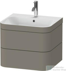 Duravit HAPPY D. 2 PLUS 2 57, 5 cm széles fiókos alsószekrény mosdóval, 1 csaplyukkal, Stone Grey Satin Matt Lacquer HP4635O9292 (HP4635O9292)