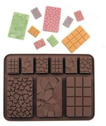  Szilikon csokoládé forma - Táblás csokoládék - 3 nagy és 6 kicsi csokoládé