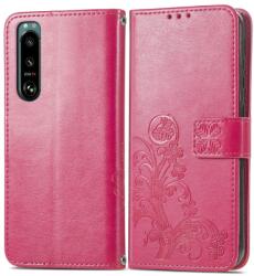 ART FLOWERS Husa portofel Sony Xperia 5 IV roz inchis