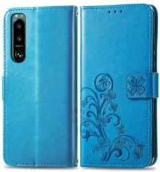 ART FLOWERS Husa portofel Sony Xperia 5 IV albastra