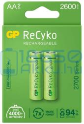 GP Batteries ReCyko 2700 2600mAh (AA / R6) Ceruza Újratölthető Elem / Ni-MH Akkumulátor (2db)