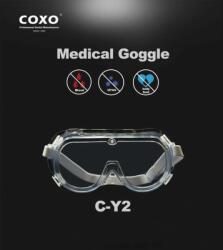 COXO (C-Y2)védőszemüveg párásodásmentes szellőzővel, simítózáras tasakban, gumis rögzítés, 1 db (C-Y2)