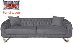 MobAmbient Canapea chesterfield LOUNGE - gri Canapea