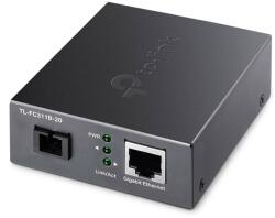 TP-Link Медиа конвертор TP-Link TL-FC311B-20, 10/100M/1000Mbps WDM Media Converter, 1x 10/100/1000 Mbps RJ45 Port (Auto MDI/MDIX), 1x Gigabit SC Fiber Port (TL-FC311B-20)