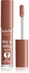 NYX Cosmetics This is Milky Gloss Milkshakes lip gloss hidratant produs parfumat culoare 20 Milk The Coco 4 ml
