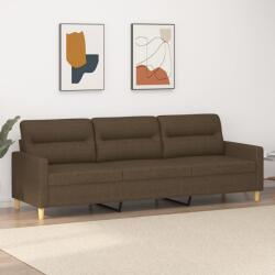 vidaXL Canapea cu 3 locuri, maro, 210 cm, material textil (348810) Canapea