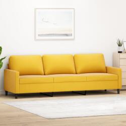 vidaXL Canapea cu 3 locuri, galben, 210 cm, catifea (348771) Canapea