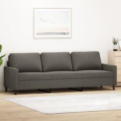 vidaXL Canapea cu 3 locuri, gri închis, 210 cm, material catifea (348766) Canapea