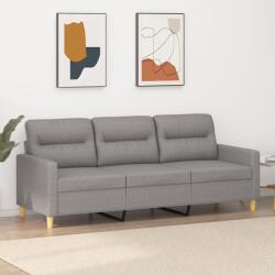vidaXL Canapea cu 3 locuri, gri deschis, material 180CM textil (348799) Canapea