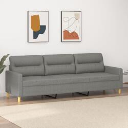 vidaXL Canapea cu 3 locuri, gri închis, 210 cm, material textil (348808) Canapea