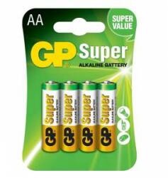 GP Batteries Baterie alcalina GP SUPER LR6 AA, 4 buc. în pachet, 1.5V, GP15A