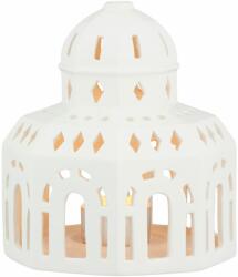Kähler Свещник за чаена свещ URBANIA TIVOLI GLASSALEN, къщичка, бял, Kähler (KHL691074)