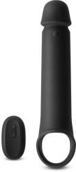 NS Novelties Renegade Brute Vibrating Silicone Penis Extender with Remote Black Inel pentru penis